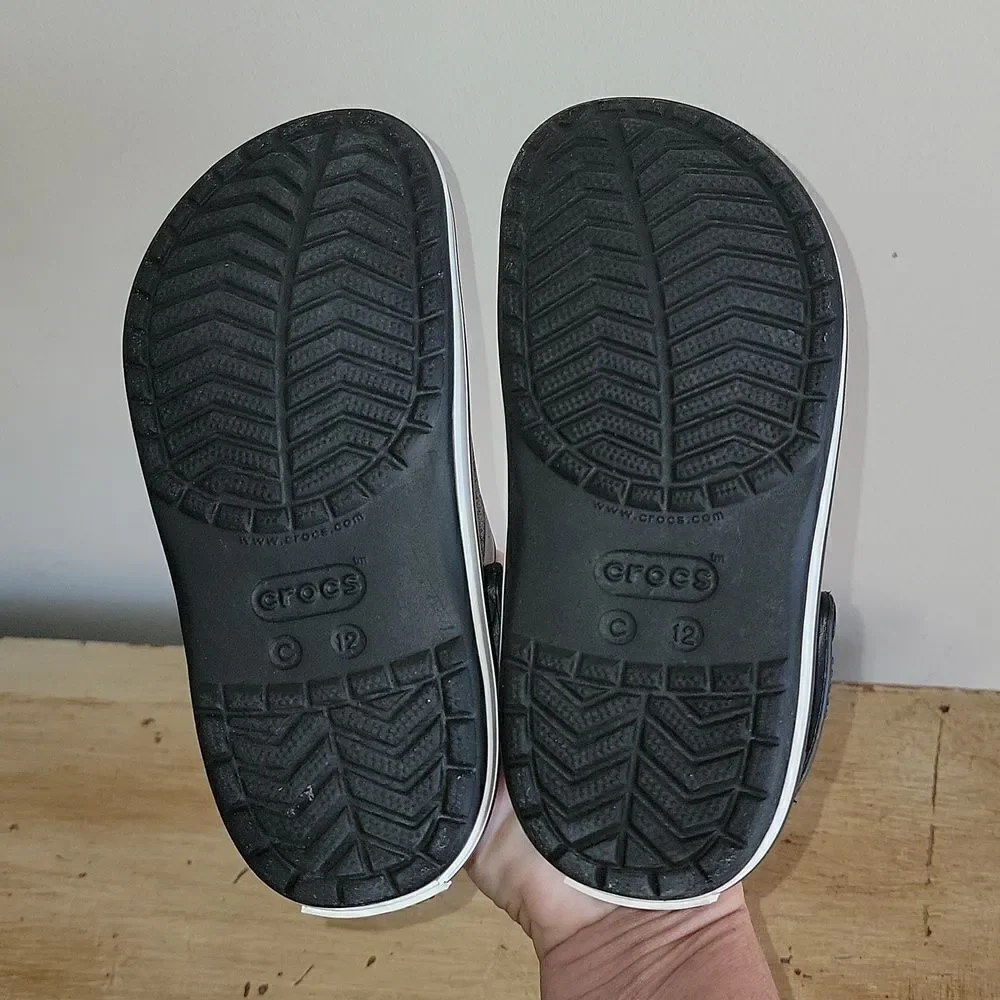Crocs Crocband Kids Classic Clog Slip On Slides Black Star Wars Size 12
